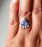 Tanzanite Adjustable Ring Sterling Silver Jewellery Gift Rose Cut Gemstone  - Image 3
