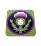 Illustrated Art, Scottish Thistle Coaster, Kitchen Decor