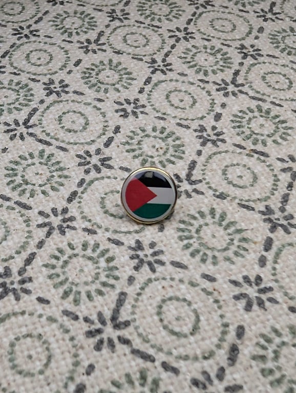 Palestine Flag Pin - Small Resin Topped Pin Badge - Palestinian Flag Badge