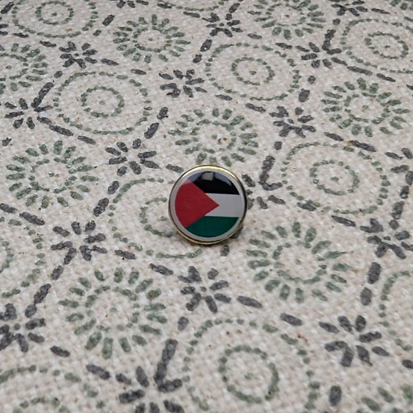 Palestine Flag Pin - Small Resin Topped Pin Badge - Palestinian Flag Badge