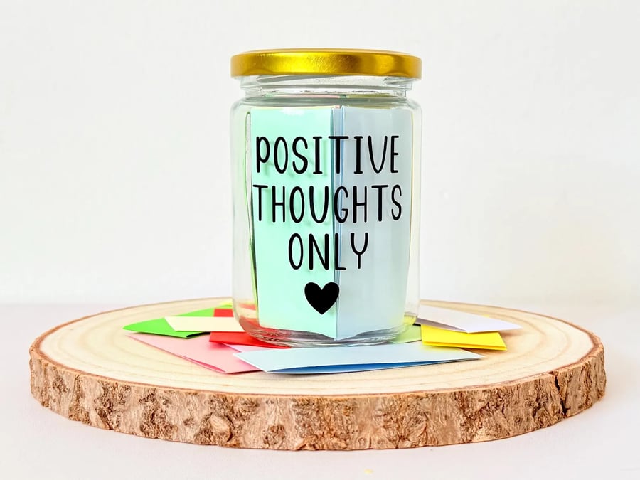 A Jar of Positivity, 50 Quotes, Self Care, Wellness, Mental Health Quote Gift