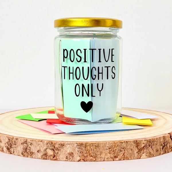 A Jar of Positivity, 50 Quotes, Self Care, Wellness, Mental Health Quote Gift