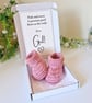 Baby Girl Gender Reveal Gift – It's a Girl Booties Keepsake - Image 2