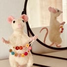 Hand made needle felted mouse gift