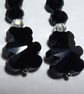  Crystal Glass Teddy Bear Earrings Black - Image 4