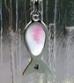 Handcrafted Sterling Silver Seaham Multi Sea Glass Pink Fish Pendant Necklace - Image 6