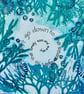 Original gelli print seaweed greetings card. - Image 5