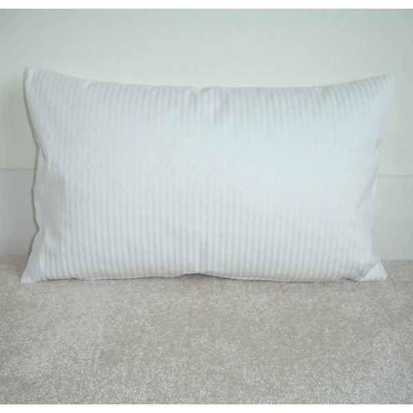 Tempur Travel Pillow Cover White Stripes 16"x10" 16x10 SMALL Ticking