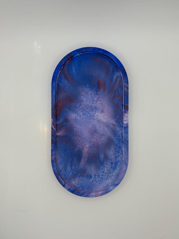 Eco resin oval trinket tray