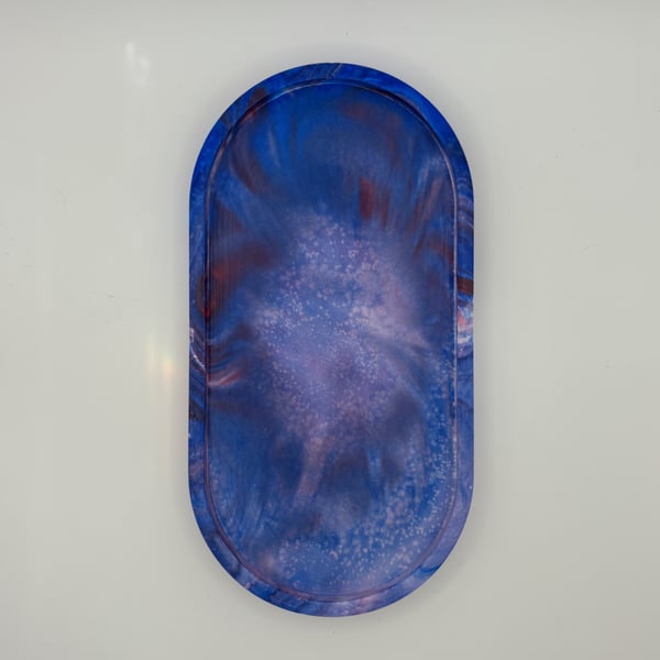Eco resin oval trinket tray