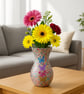 Abstract Resin-Glass Vase with Glitter and Butterflies  - Image 4