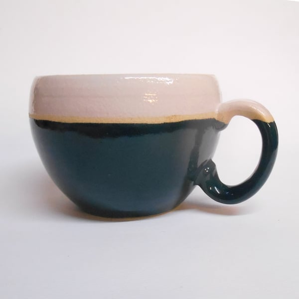 Mug Huggable Sea Green Stoneware Ceramic.