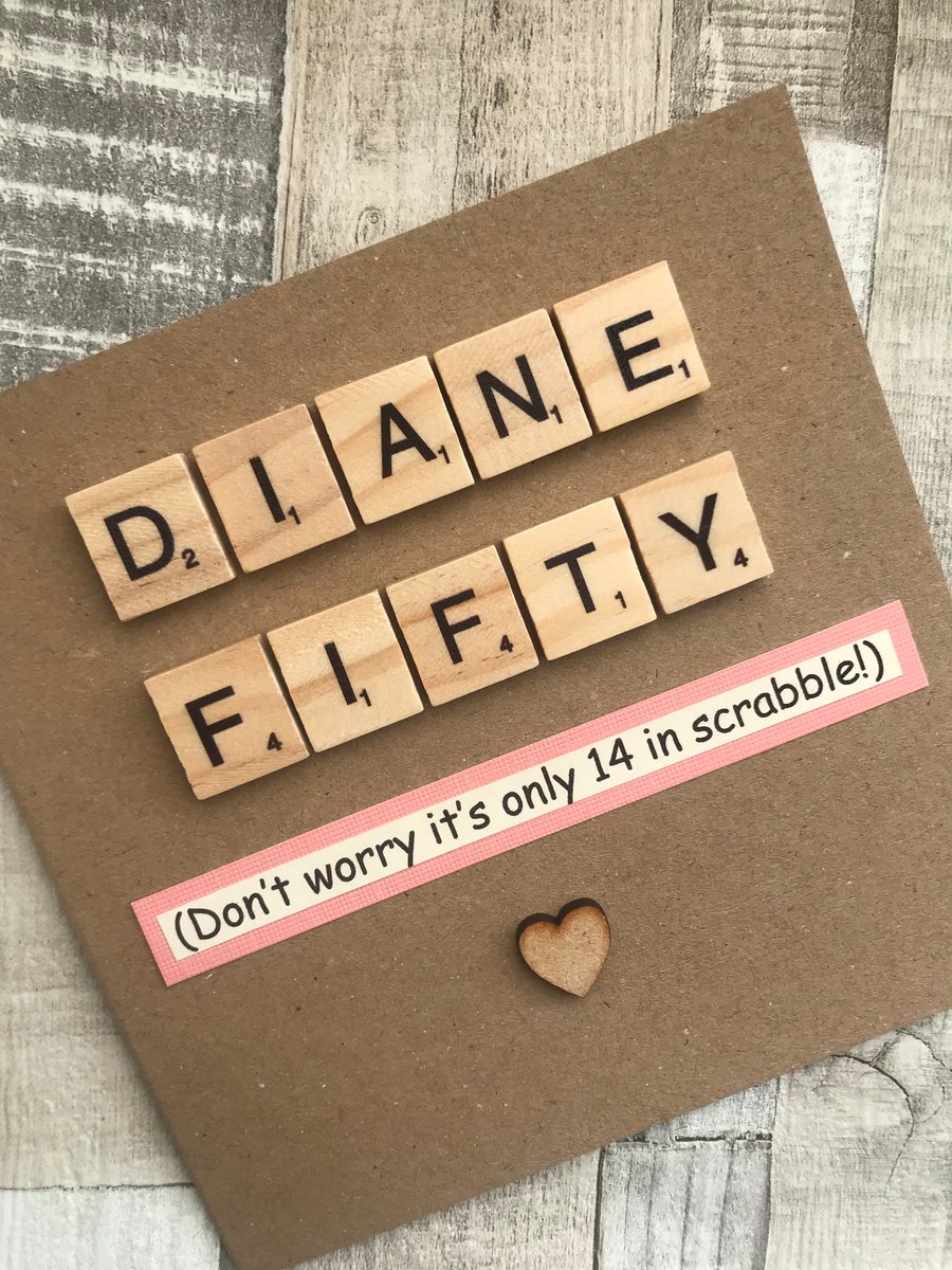 Personalised Handmade Named Milestone Happy Birthday Card - 21 30 40 50 60 70 80