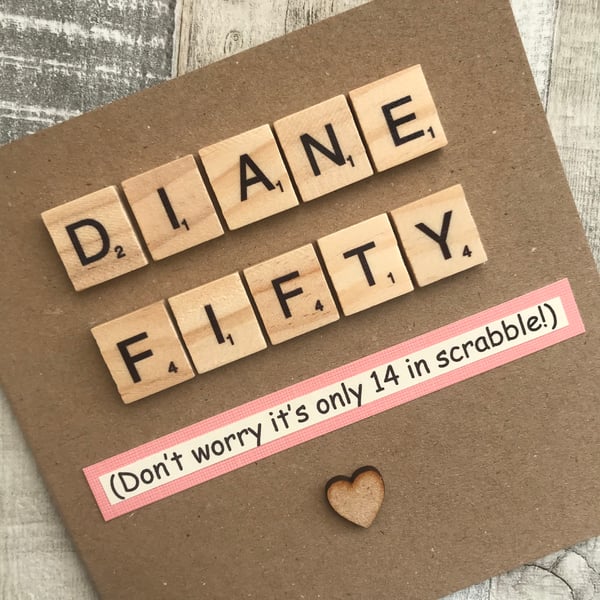 Personalised Handmade Named Milestone Happy Birthday Card - 21 30 40 50 60 70 80