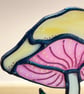 Stained Glass Mushroom, Glass Art, Fungi, Nature - Image 3