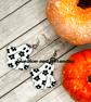 Cute Black & White Halloween Ghost Earrings – Handmade Spooky Jewellery - Image 3