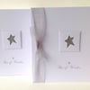 Christmas Card Pk of 5,'Star of Wonder',Handmade Xmas Card Pack