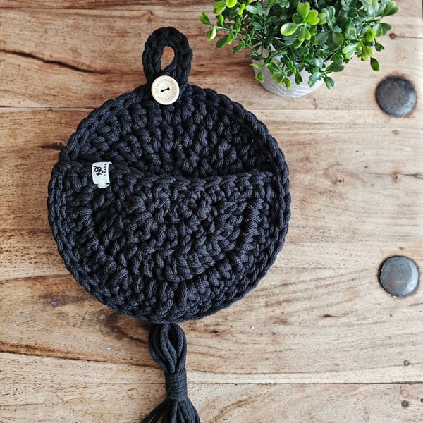  Crochet Hanging Basket: Recycled Cotton Home Decor