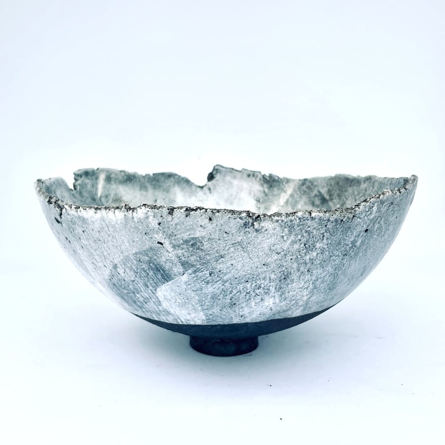 Pinched Raku Bowl With Foot. No 3
