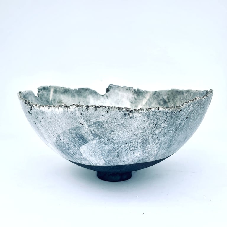 Pinched Raku Bowl With Foot. No 3