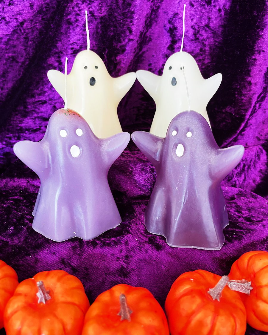 Cute Spooky Ghost Candles 