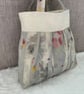 Tote Bag, Pleated Tote Bag, Linen, Day Bag, Handmade Bag, Voyage Fabric - Image 8