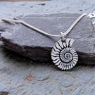 Recycled Sterling Silver Fossil Pendant