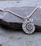 Recycled Sterling Silver Fossil Pendant