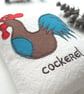 freehand embroidered cockerel lavender bag sachet hanging decoration  - Image 3