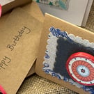 Wooden brooch with Jane Seymour cuff design