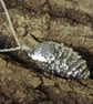 Solid sterling silver alder cone pendant - Image 2