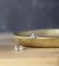 Tiny Silver Triple Dot Stud Earrings – Minimalist Sterling Silver Everyday Studs - Image 2