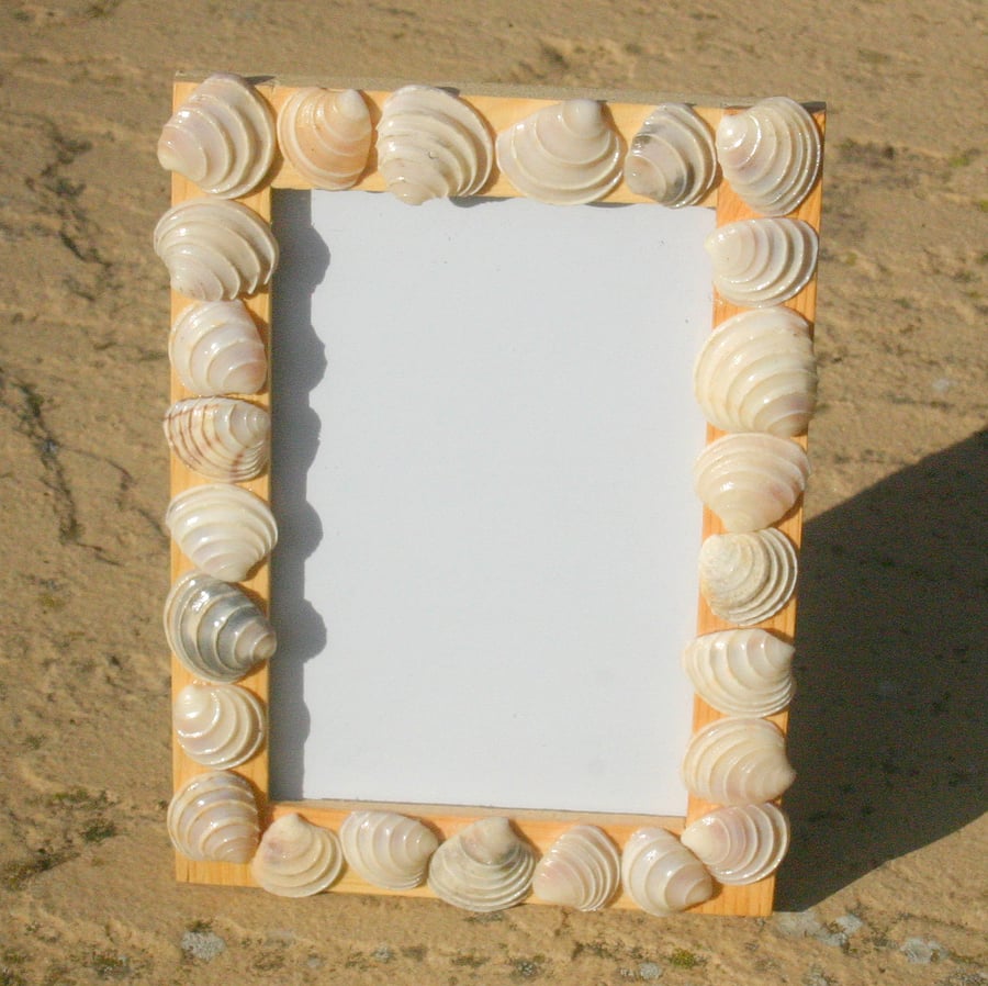 1 seashell standing picture frame