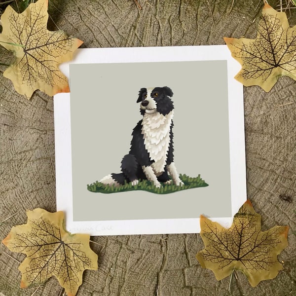 Border Collie Dog Art Print