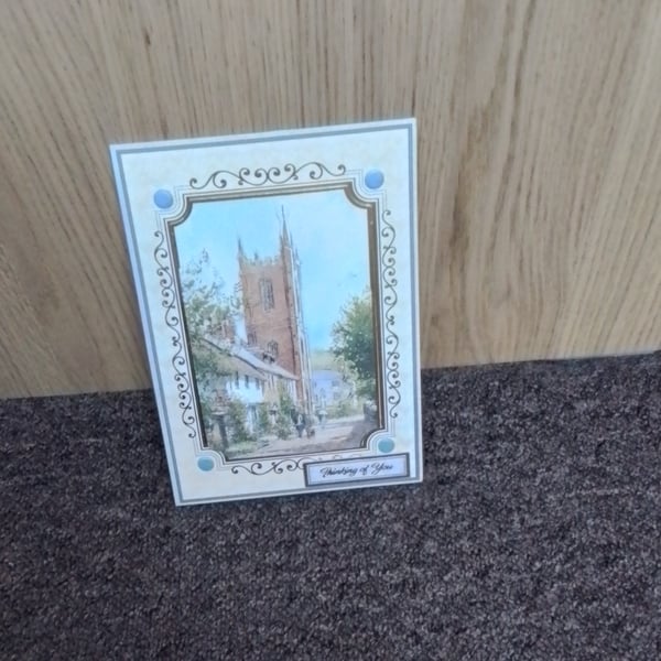 Thinking of You Card, Sympathy Card, Thoughts Card, Yellow Blue