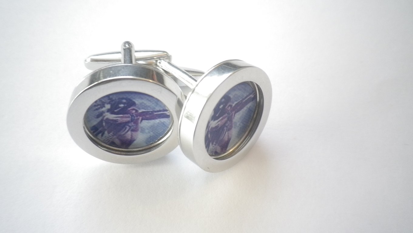 Indian Brave cufflinks,free shipping, gift wrapped, dramatic image Ref 1234.
