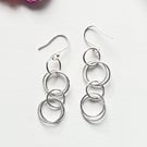 Sterling silver dangly hoops