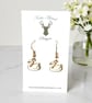 Charm Earrings - White Swan