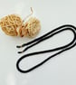 Black Cotton Glasses Cord, crochet braid eyewear chain
