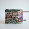  Vintage embroidery cottage garden special occasions purse or make up bag.