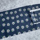ECO COTTON FOLD AWAY POCKET SHOPPING BAG REUSABLE GIFT in NAVY FLORAL