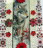 Wild Animal Wolf - Hand Crafted Decoupage Greeting Card - Blank - 3218