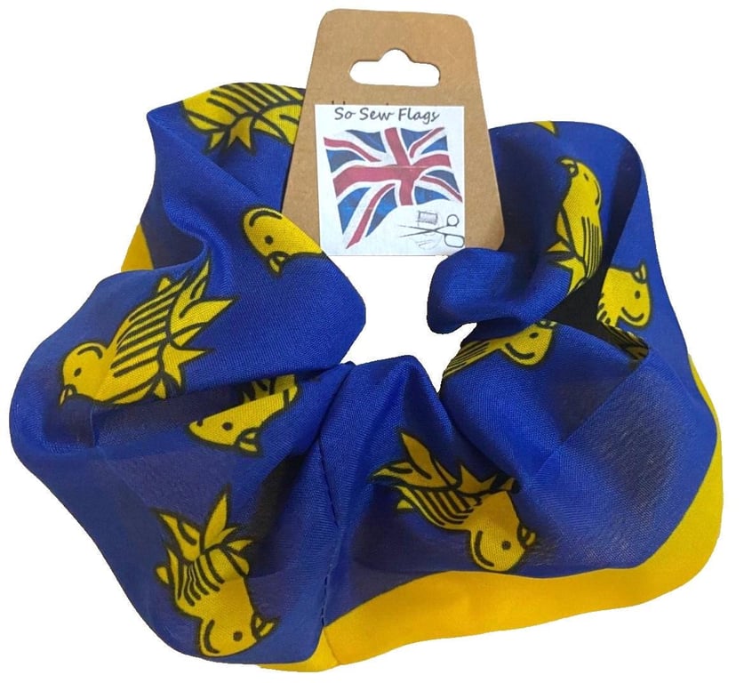 West Sussex County Flag Hair Scrunchie Scrunchies Accessory Band Elastic