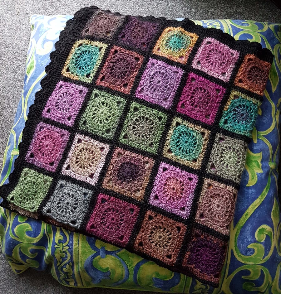 Mosaic Delight Crochet Throw