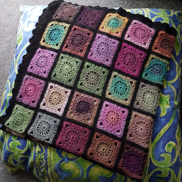 Mosaic Delight Crochet Throw