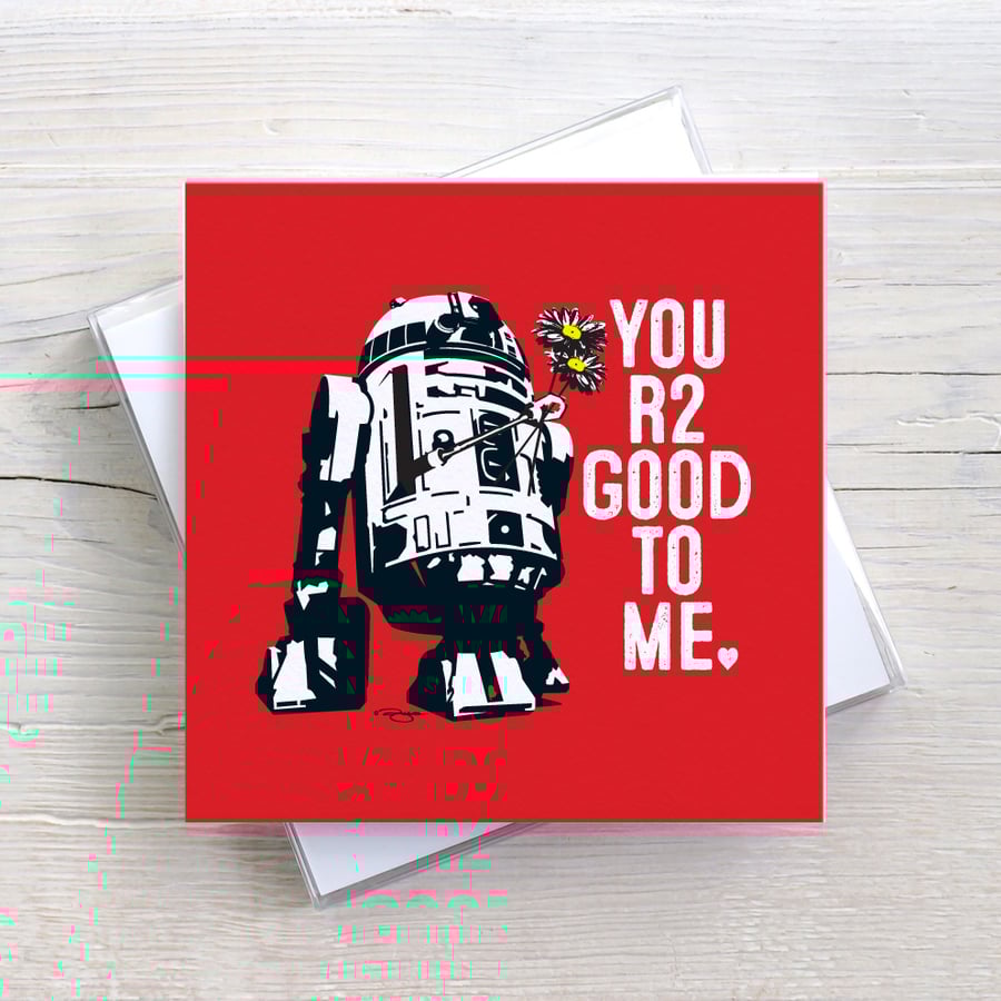 Star Wars Valentine's Funny Geeky Blank Greetings card