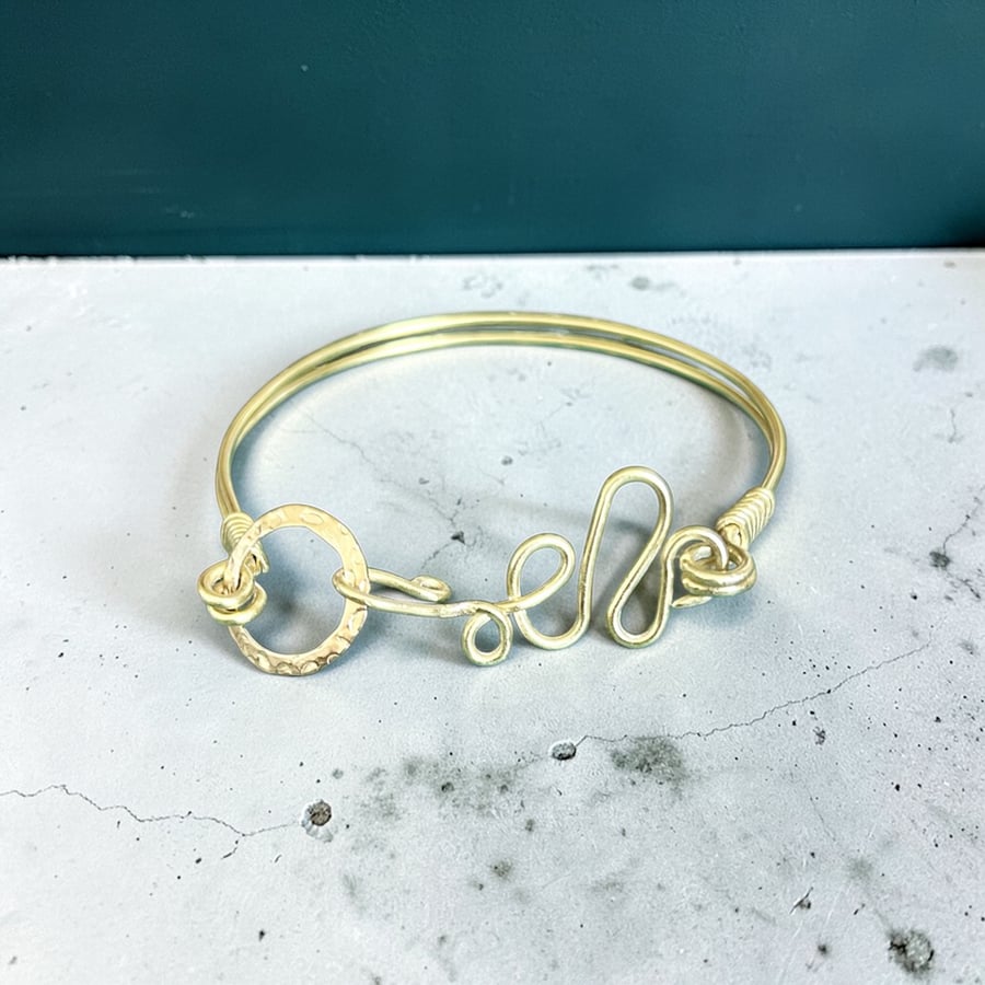 Bangle - Solid Brass - Gold Tone  