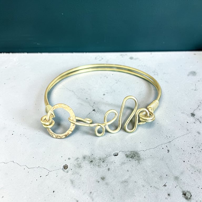Bangle - Solid Brass - Gold Tone  