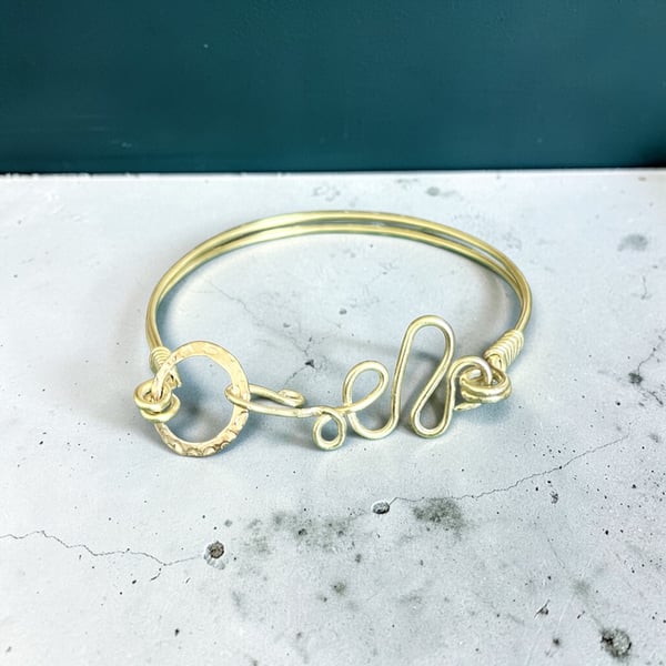 Bangle - Solid Brass - Gold Tone  