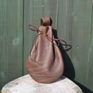 Round Leather Belt Pouch – Historically Inspired Medieval Tudor Roman Coin Purse